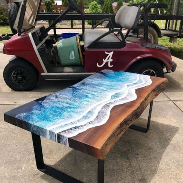 Resin Beach Theme Epoxy Table