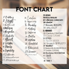 Wooden Font Chart