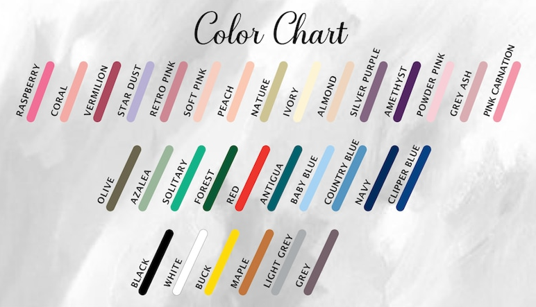 Wood Color Chart